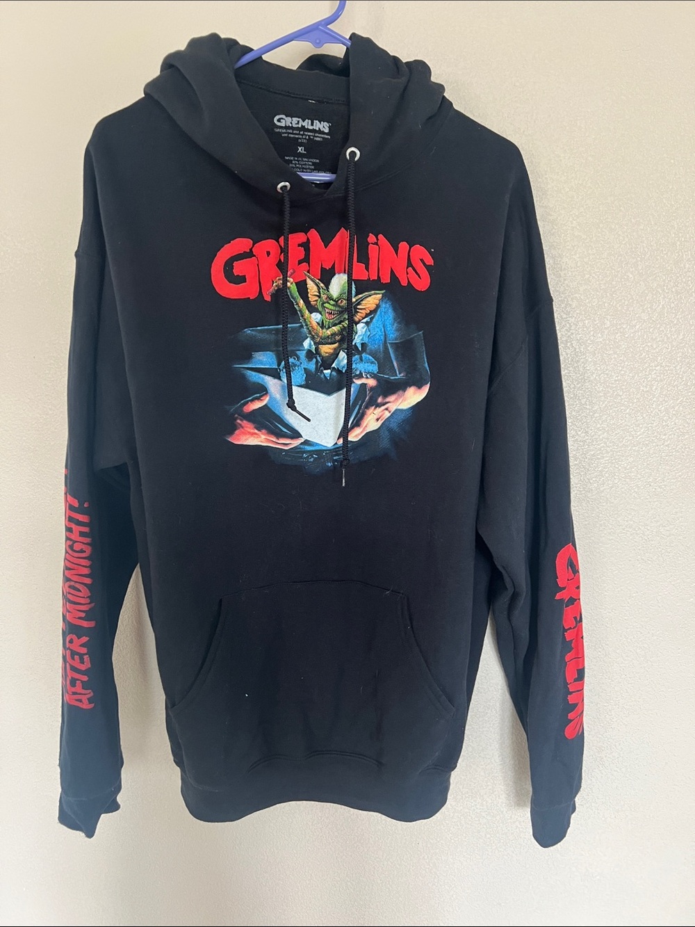 Black Graphic Hoodie - Logo Pullover